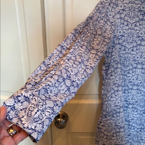ANN MASHBURN Blue Casual Button Down Shirt popover - Picture 5 of 6